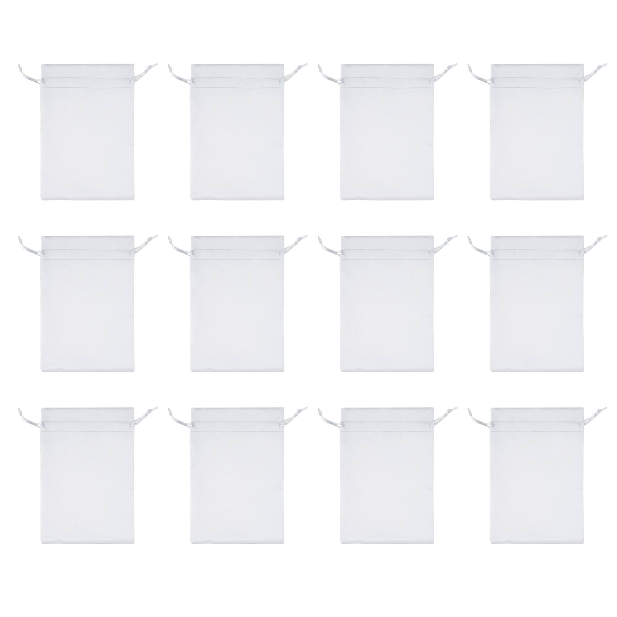 4.5" x 7" White Satin Favor Bags, 12ct. by Celebrate It™